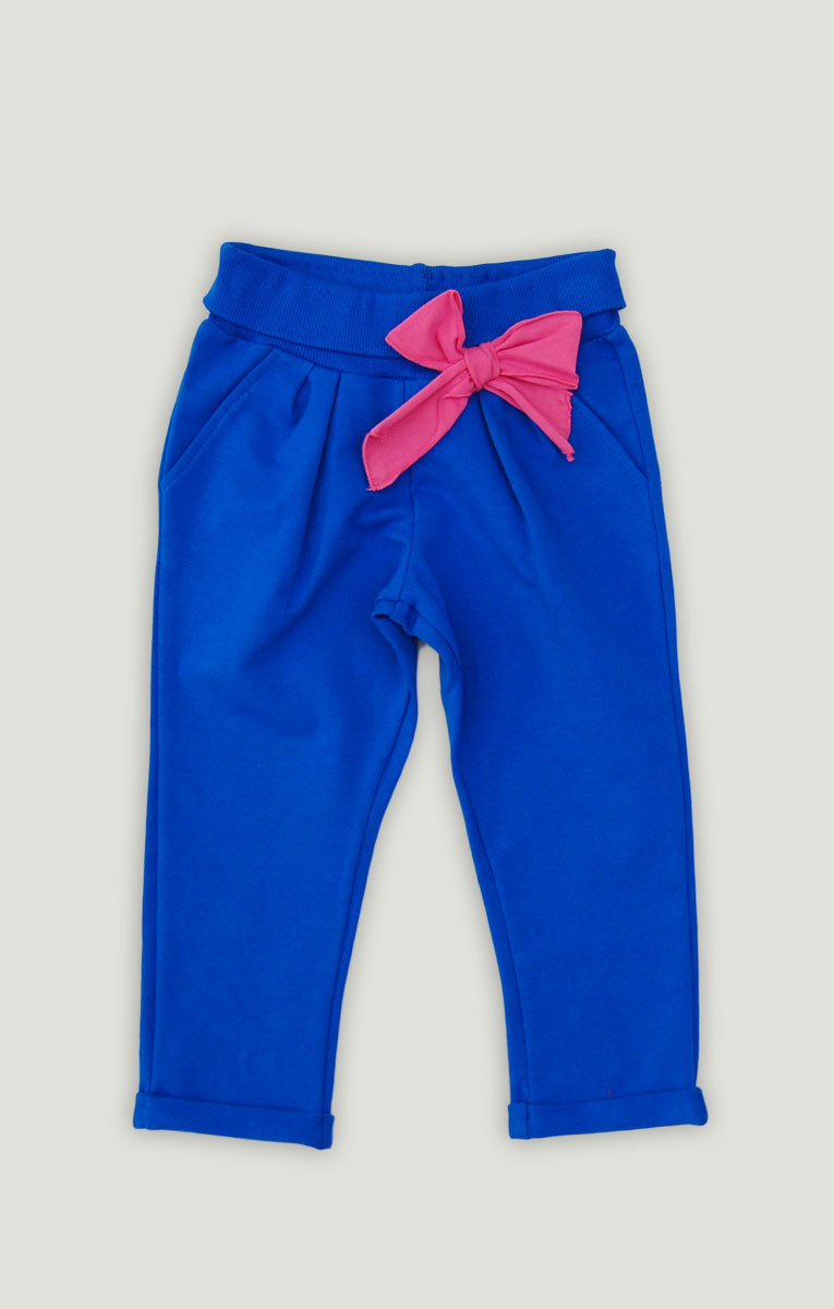 Loose Comfy Girls Pants with a Bow